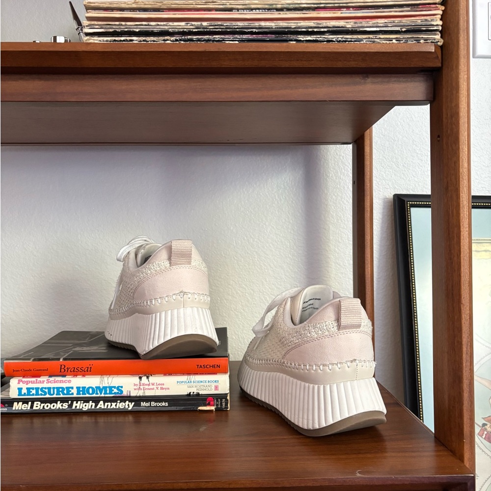 Neutral Beige Platform Sneakers - image 4